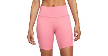 Къси панталони Nike Tight Mid-Rise Ribbed-Panel Running Shorts Розово | dx2951-611, 1