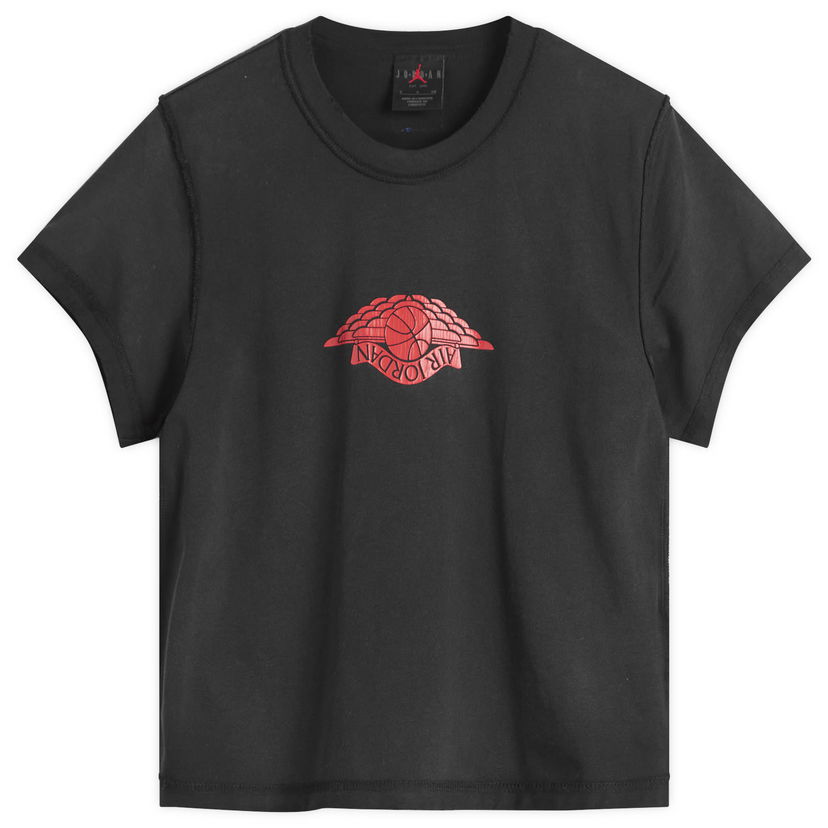 Съкратен топ Jordan Flight Graphic Crop T-Shirt Черно | IH2484-010