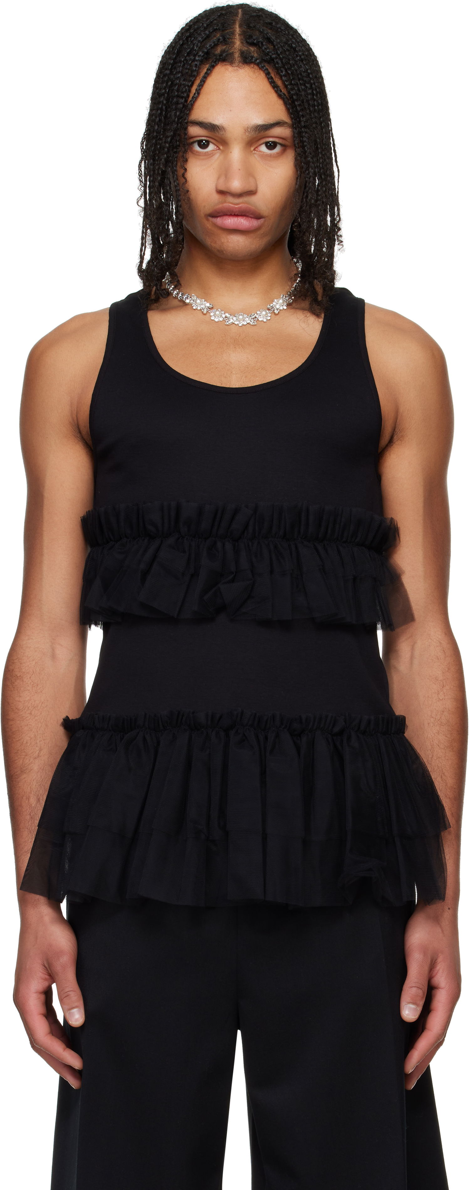 Потник Simone Rocha Simone Rocha Tutu Hem Tank Top Черно | 5334 0553, 0