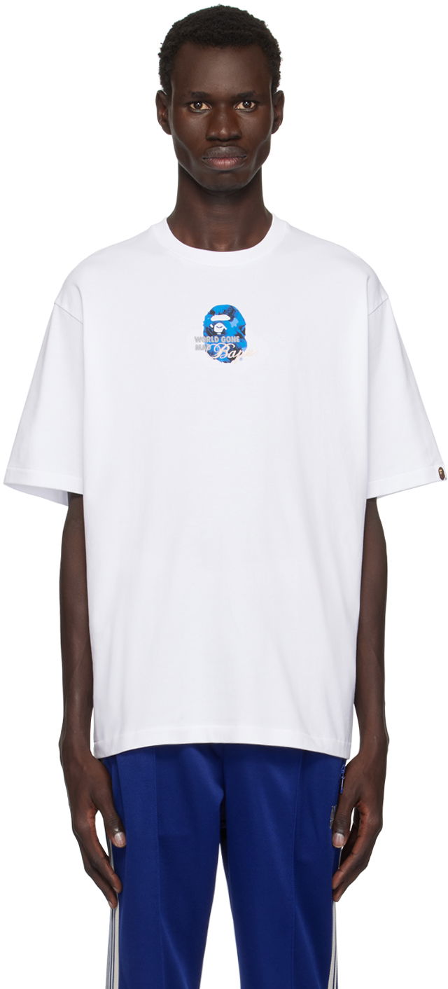 Тениска BAPE Ape Head T-shirt Бяло | 001TEK801328M