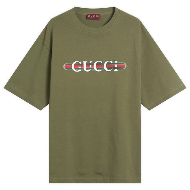 Gucci Interlocking Logo Heavy Cotton T-Shirt, Size Large