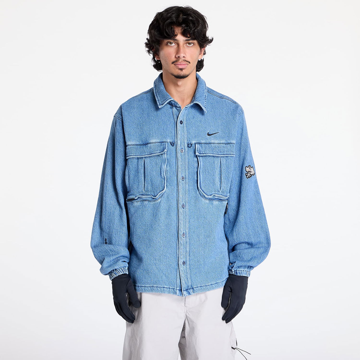 Риза Nike Shirt Button-Down Top Синьо | FZ3260-486, 0