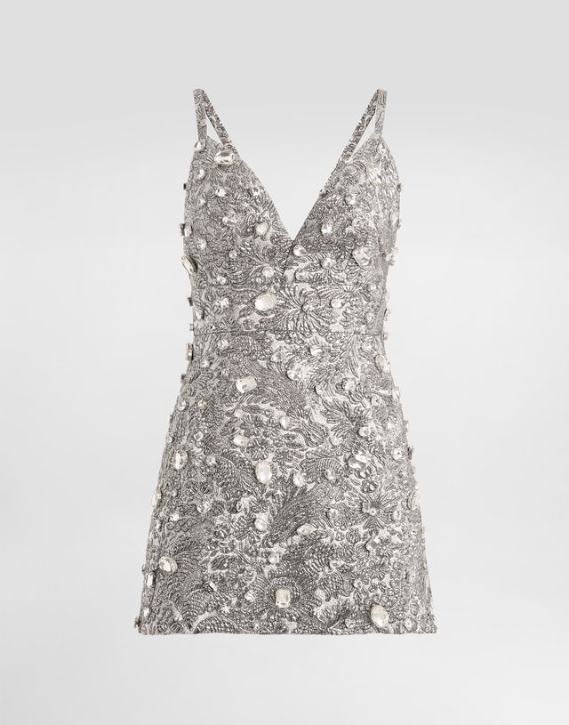 Dolce & Gabbana Brocade Embellished Mini Dress