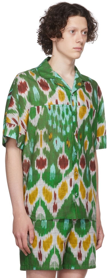 Риза Erdem Erdem Philip Ikat Print Resort Shirt Зелено | MV22_503MIGCL PHILIP SHIRT, 1