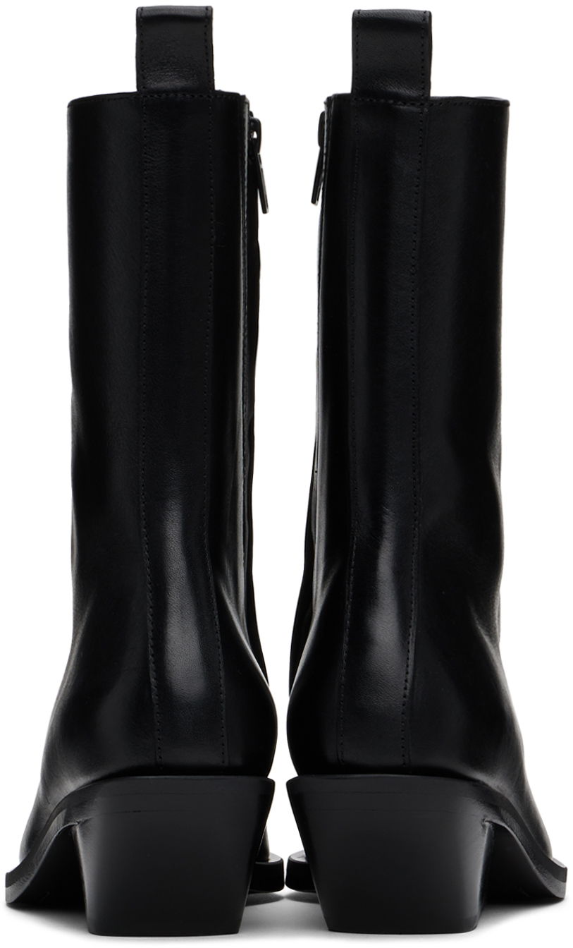 Pокля Ann Demeulemeester Ann Demeulemeester Vesper Leather Boots Черно | 2402-W-A04-LT141-099, 1
