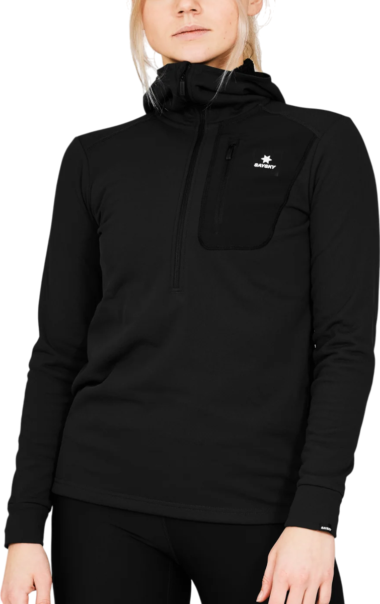 Суитчър Saysky Saysky Combat Half Zip Fleece Hoodie Черно | nwrho30c-901, 0