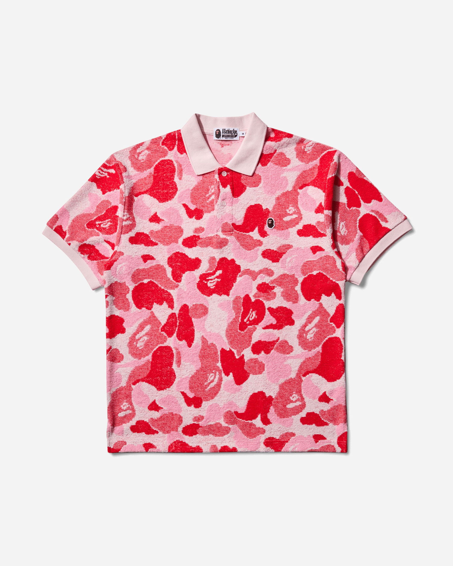 Поло тениска BAPE ABC Camo Polo Jacquard Shirt Розово | 1L30112002 PINK, 1