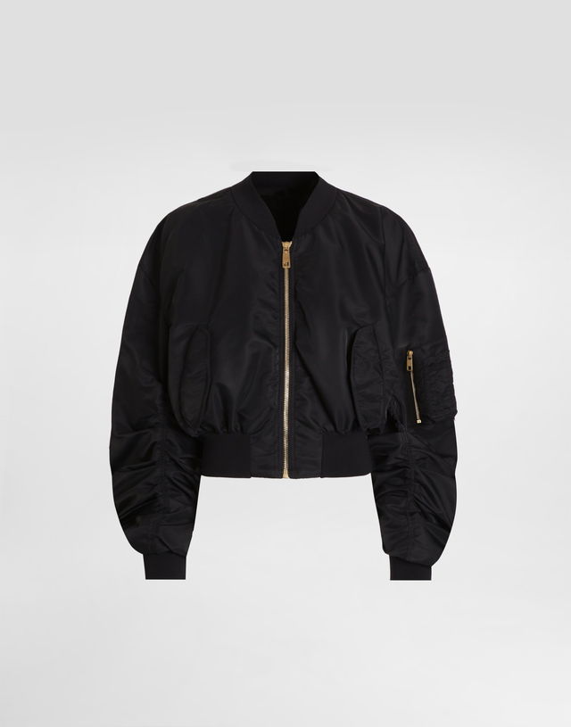 Nylon Gabardine Bomber Jacket Woman Collection
