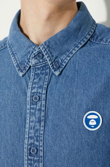 Риза AAPE by A Bathing Ape AAPE Relaxed Denim Shirt Синьо | AAPSTM8480XXM, 5