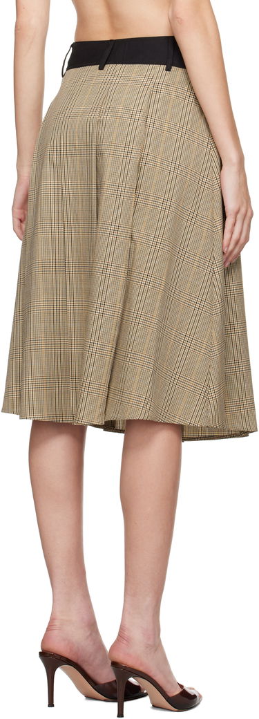 Пола Miaou Miaou Albra Plaid Midi Skirt Бежово | 4055BCWBRC, 2