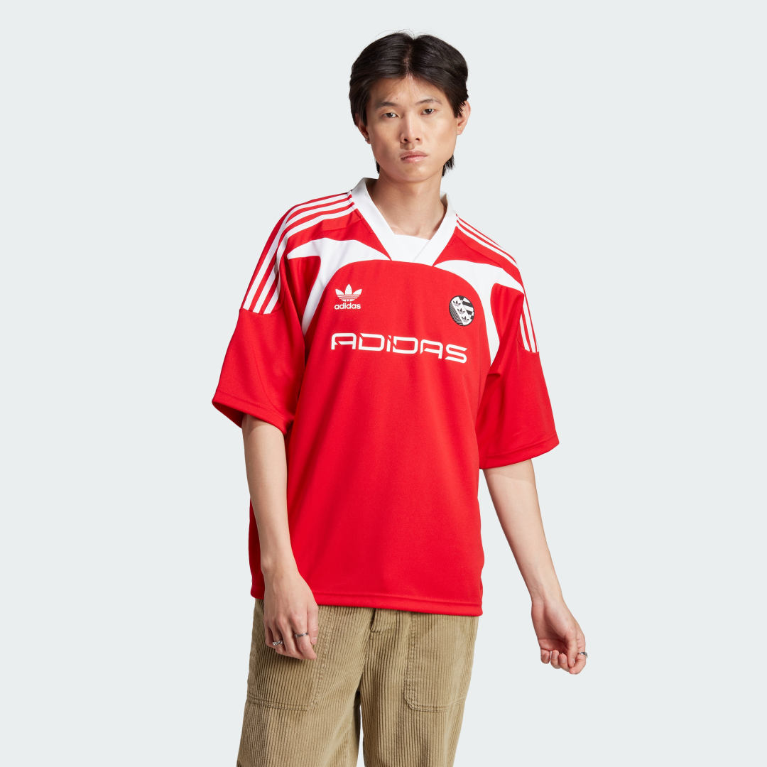 Фланелка adidas Originals Oversized Short Sleeve Jersey Червено | IW3637, 0