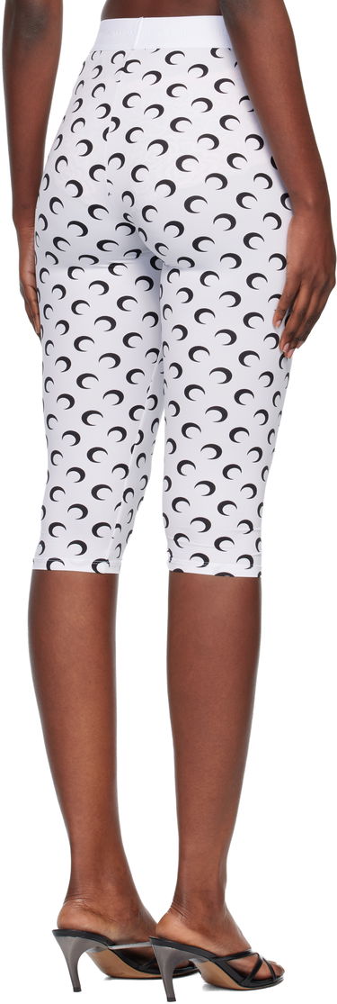 Клинове Marine Serre Marine Serre Recycled Moon Jersey Capri Leggings Бяло | WPA157BCJER0001, 2