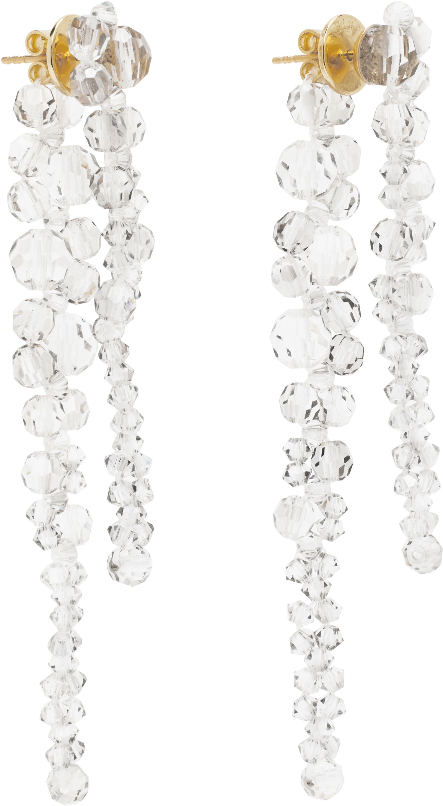 Обеци Simone Rocha Simone Rocha Double Pierce Through Drip Earrings Бяло | ERG520 0903, 1