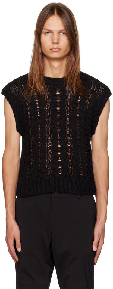 Пуловер Han Kjøbenhavn Han Kjobenhavn Crewneck Knitted Sweater Vest Черно | M-132697, 0