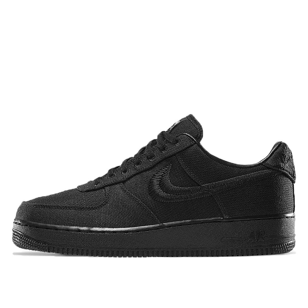 Кецове и обувки Nike Stussy x Air Force 1 Low "Triple Black" Черно | CZ9084-001, 1
