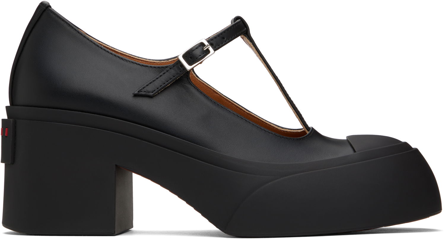 Кецове и обувки Marni T-Bar Mary Jane Pablo Heels Черно | SNZW018640 P2722, 0