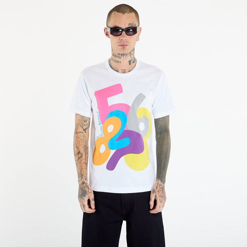 Тениска Comme des Garçons Comme des Garçons SHIRT T-Shirt With Graphic Print Бяло | FP-T001-W25 White