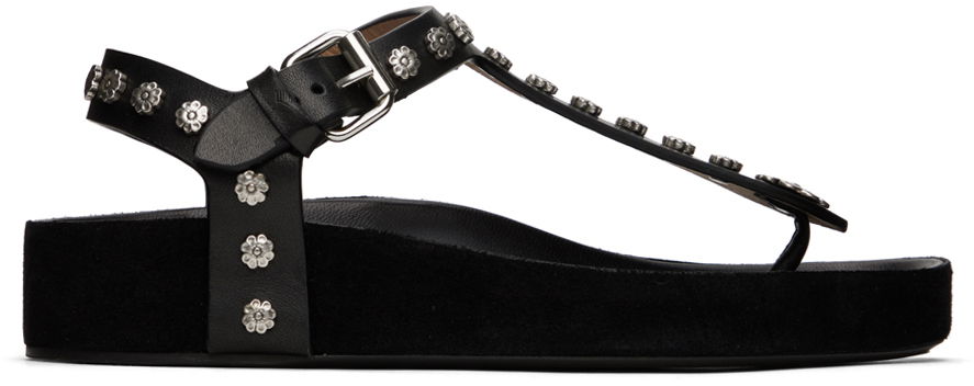 Аксесоари ISABEL MARANT Isabel Marant Enore Flower Studded Platform Sandals Черно | 24PSD0115FA-B1B08S, 0