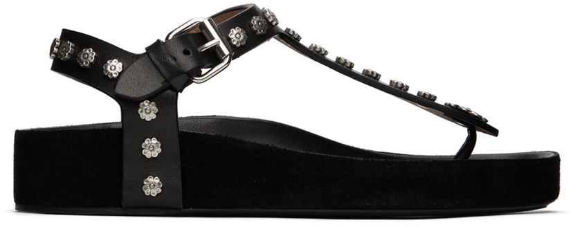 Аксесоари ISABEL MARANT Isabel Marant Enore Flower Studded Platform Sandals Черно | 24PSD0115FA-B1B08S