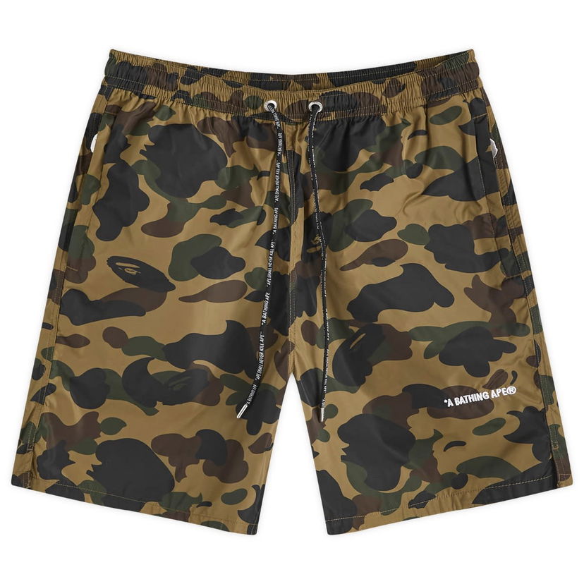 Къси панталони BAPE A Bathing Ape 1st Camo Nylon Beach Short Зелено | 001SPK301323M-GRN