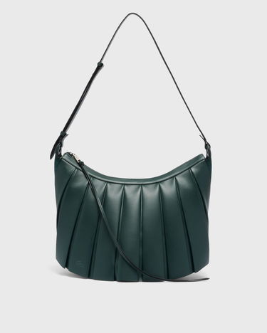Дамска чанта Lacoste Pleated Leather Hobo Bag Зелено | NU5212DP-946, 0