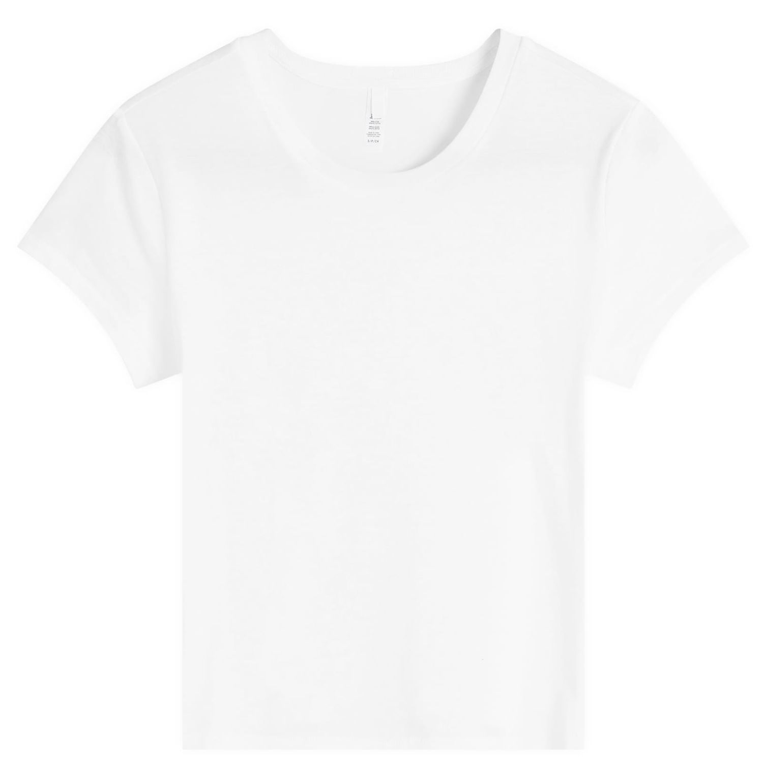 Тениска SKIMS Relaxed Fit Shrunken T-Shirt Size Large Бяло | SS-STT-6128W-SNOW, 0
