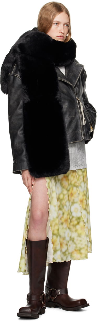 Шал Acne Studios Acne Studios Furry Scarf Черно | CA0349-, 2