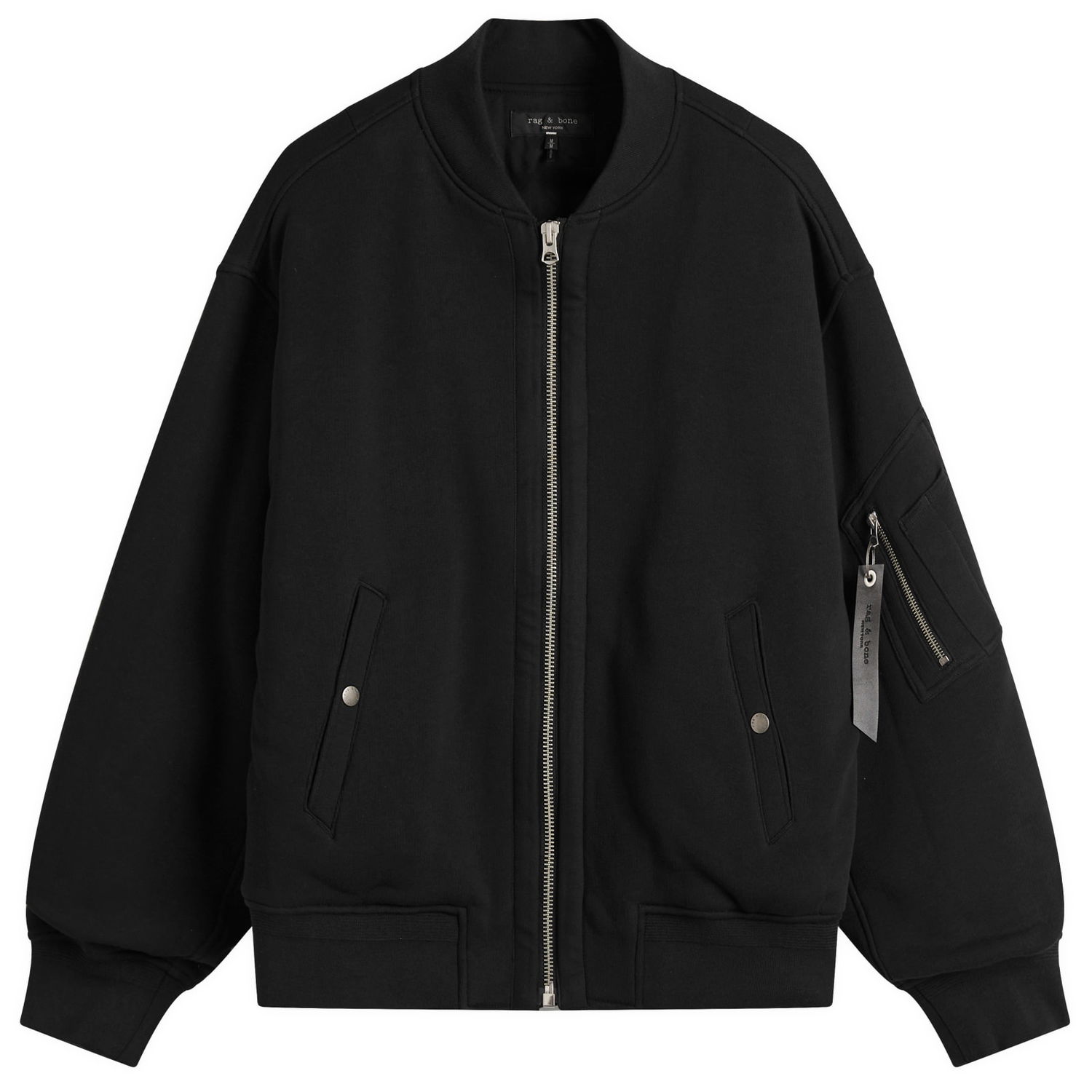 Яке бомбър rag & bone Manston Vintage Terry Bomber Jacket Черно | MBC24HT010V810, 1