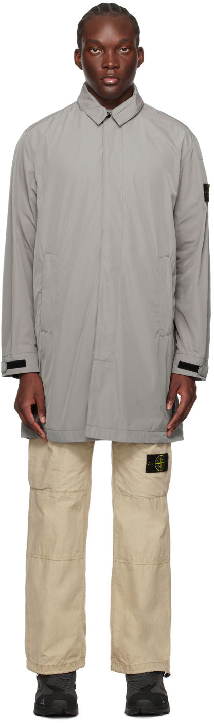 Дъждобран Stone Island Patch Coat Сиво | 801570526, 0