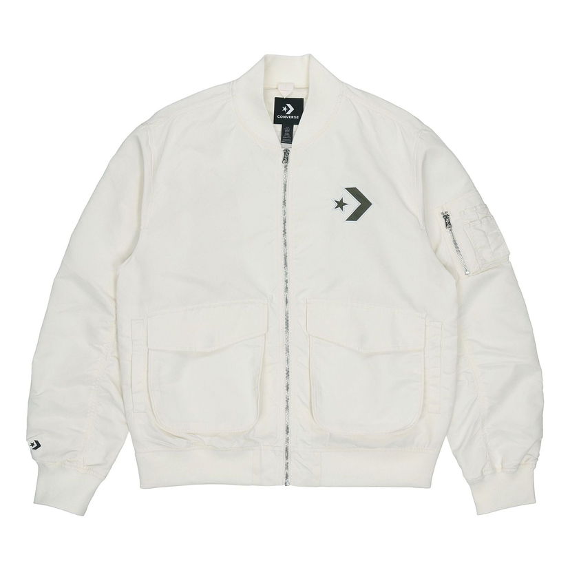 Яке бомбър Converse Converse Loose Retro Aviator Jacket Бяло | 10024169-A01
