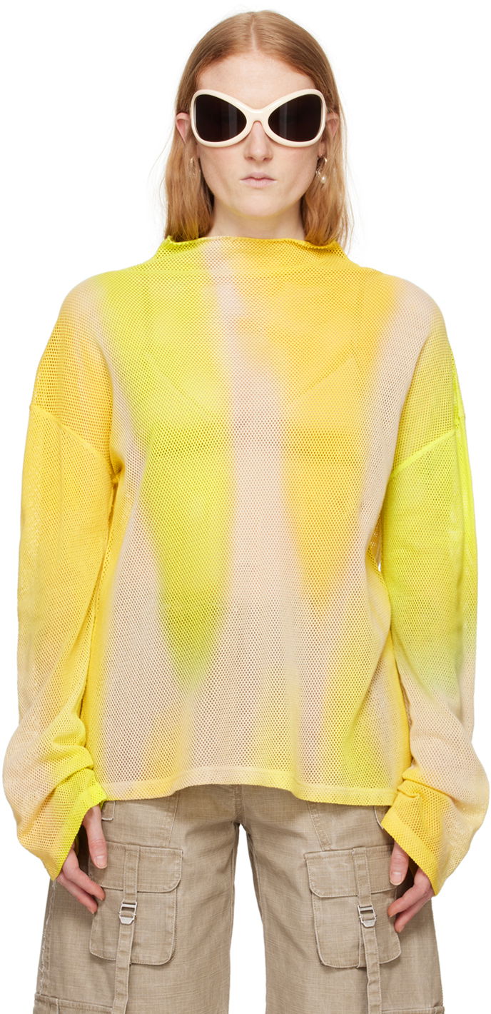 Тениска Acne Studios Tie-Dye T-Shirt Жълто | AL0406-