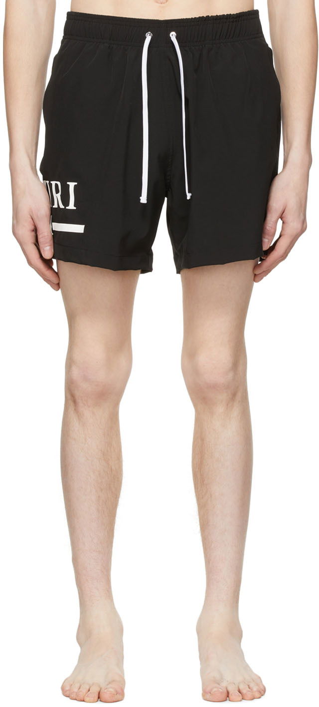 Бански AMIRI Polyester Swim Shorts Черно | SS22MSB004