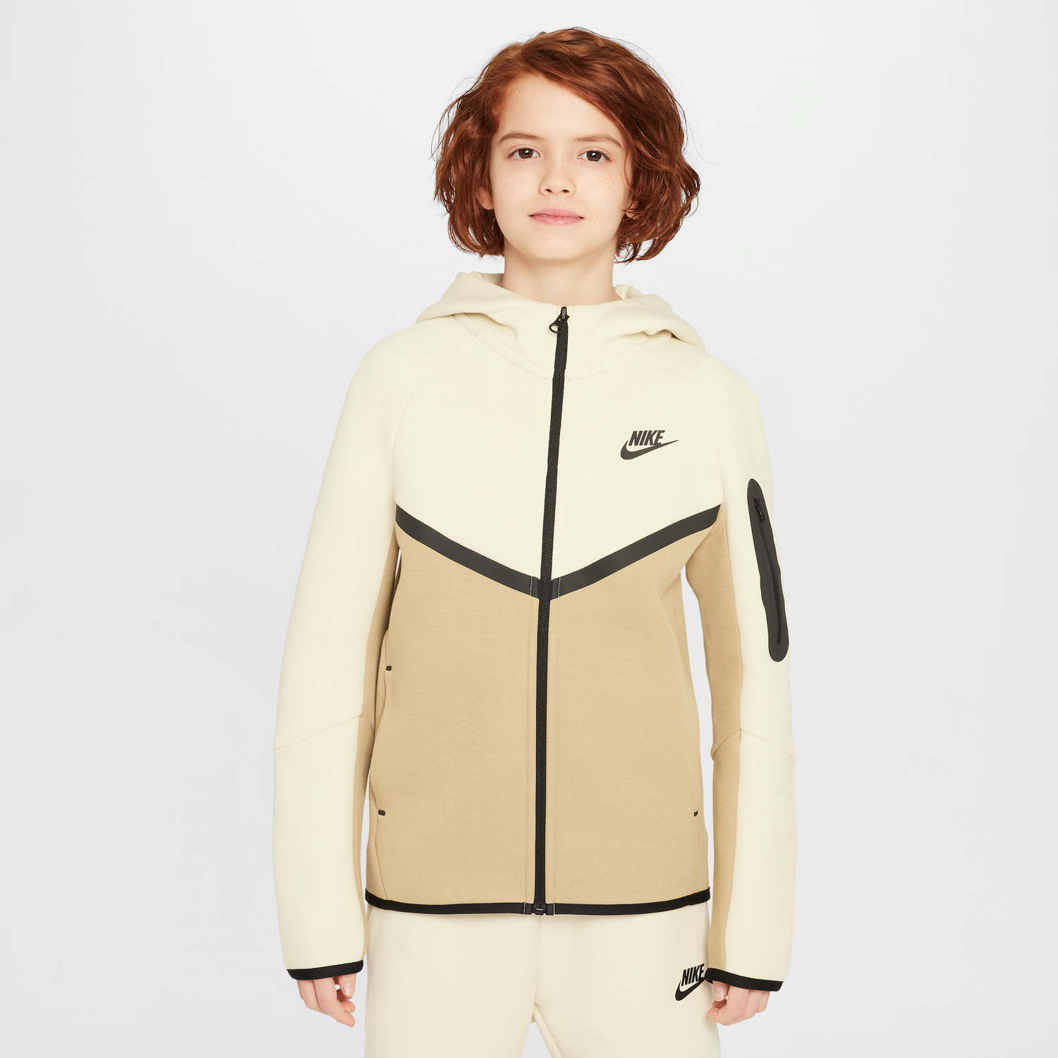 Суитчър Nike Nike Sportswear Tech Fleece Full-Zip Hoodie Бежово | HV5867-297, 0