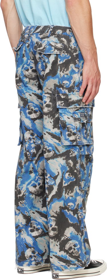 Карго панталони ERL ERL Skull Print Cargo Pants Синьо | ERL09P008, 2