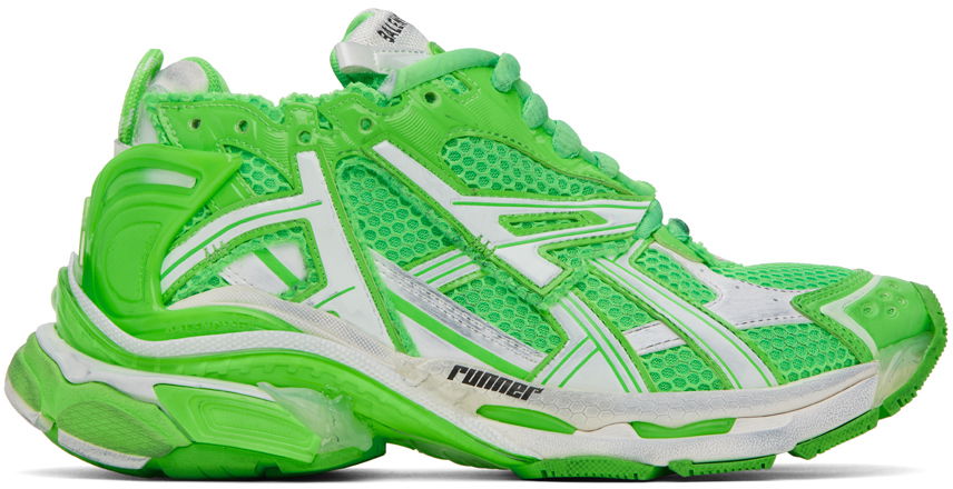 Кецове и обувки Balenciaga Green Runner Зелено | 677403-W3RBM-3590, 0