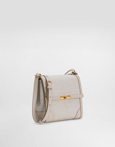 Чанта през рамо Dolce & Gabbana Dolce & Gabbana Marlene Fabric and Calfskin Shoulder/Crossbody Bag Бежово | BB7726A9AC88M043, 2