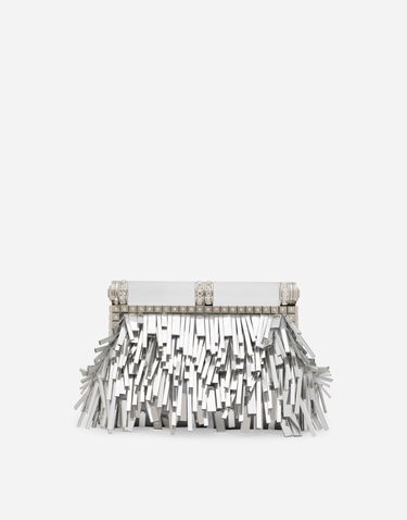 Дамска чанта Dolce & Gabbana Mordore Nappa Fringed Clutch Bag Металик | BB7097AY83180998, 3