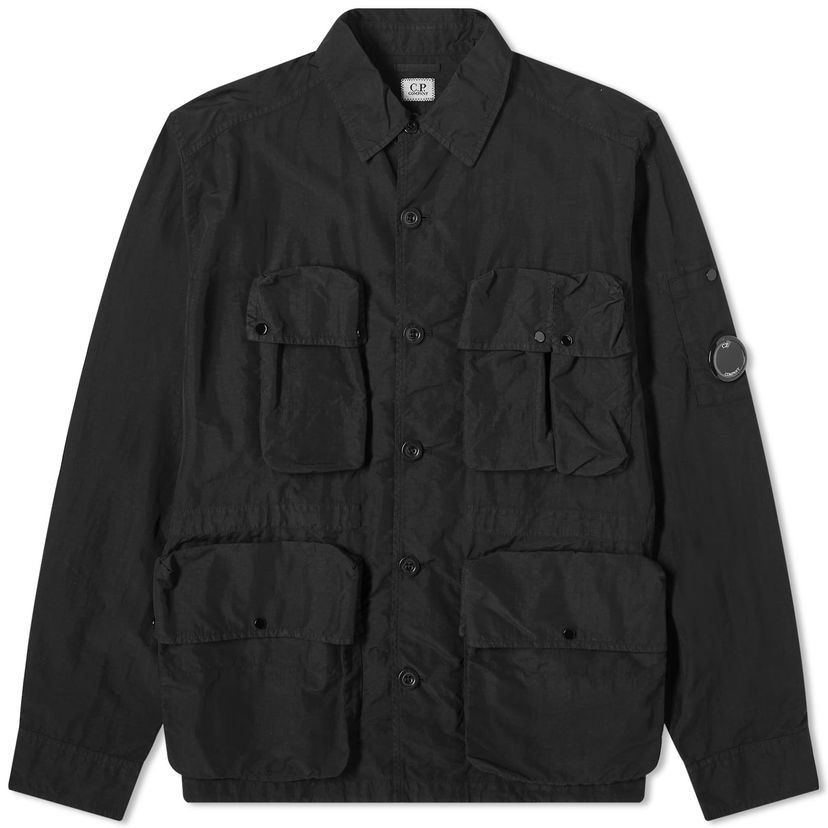 Яке C.P. Company Flatt Nylon Utility Overshirt Черно | CMOS015A-005991G-999