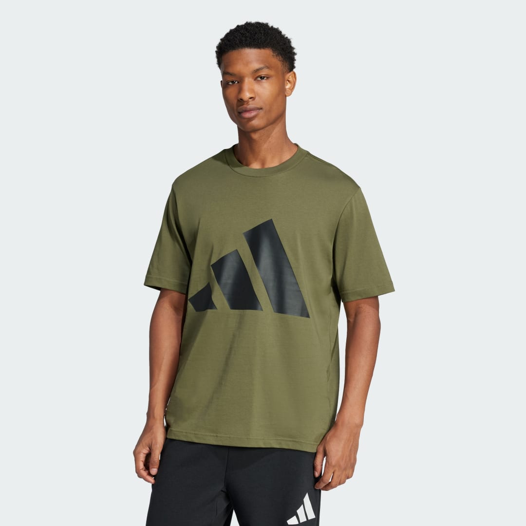 Тениска adidas Performance Essentials Big Logo Graphic Training T-Shirt Зелено | JE8931, 0