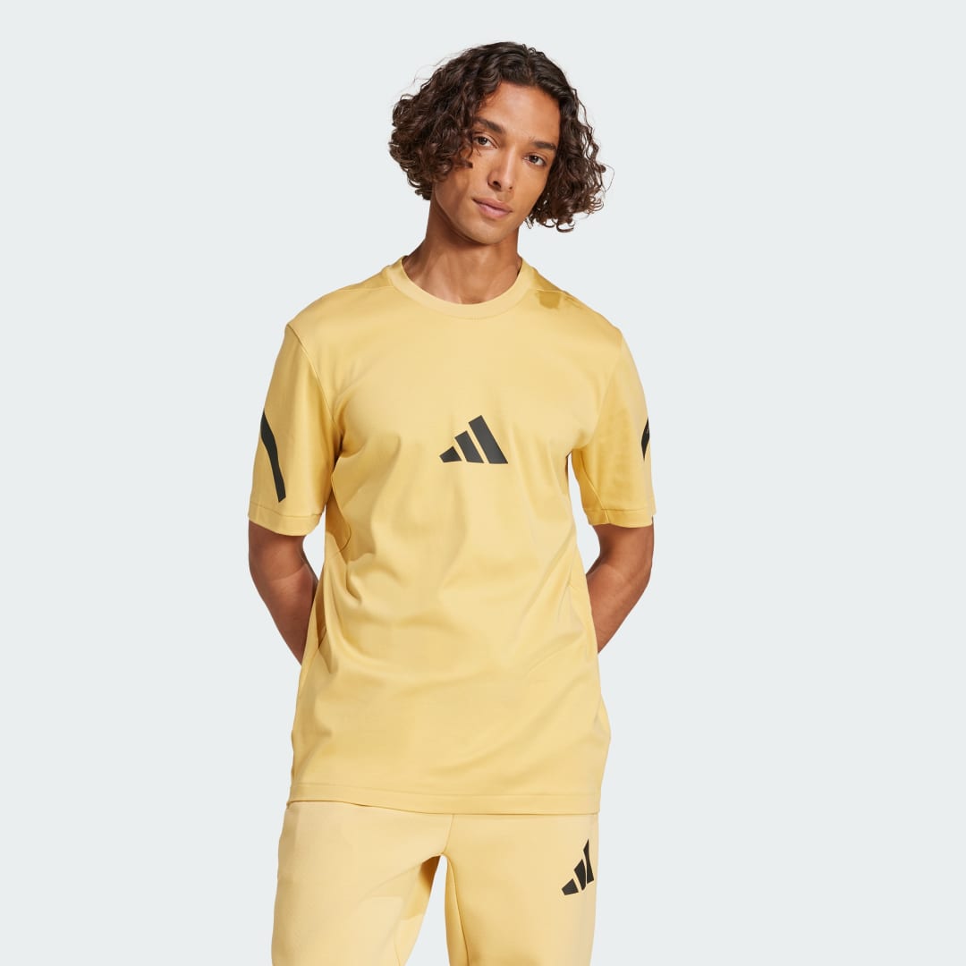 Тениска adidas Performance Z.N.E. Short Sleeve Graphic T-Shirt Жълто | JF2458, 0