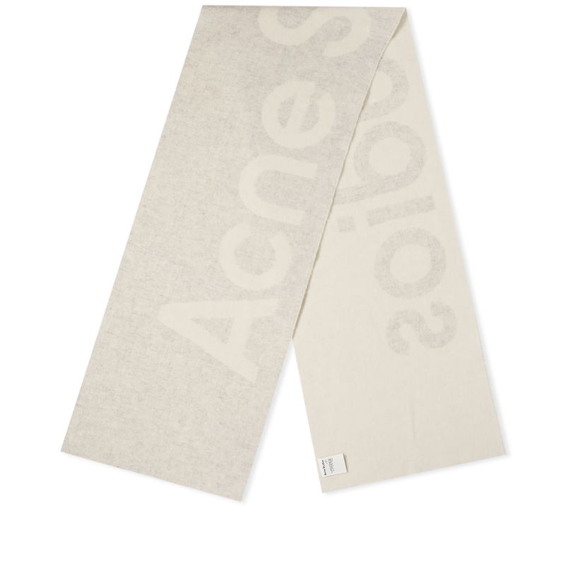 Шал Acne Studios Toronty Logo Contrast Recycled Scarf Сиво | CA0154-DLZ