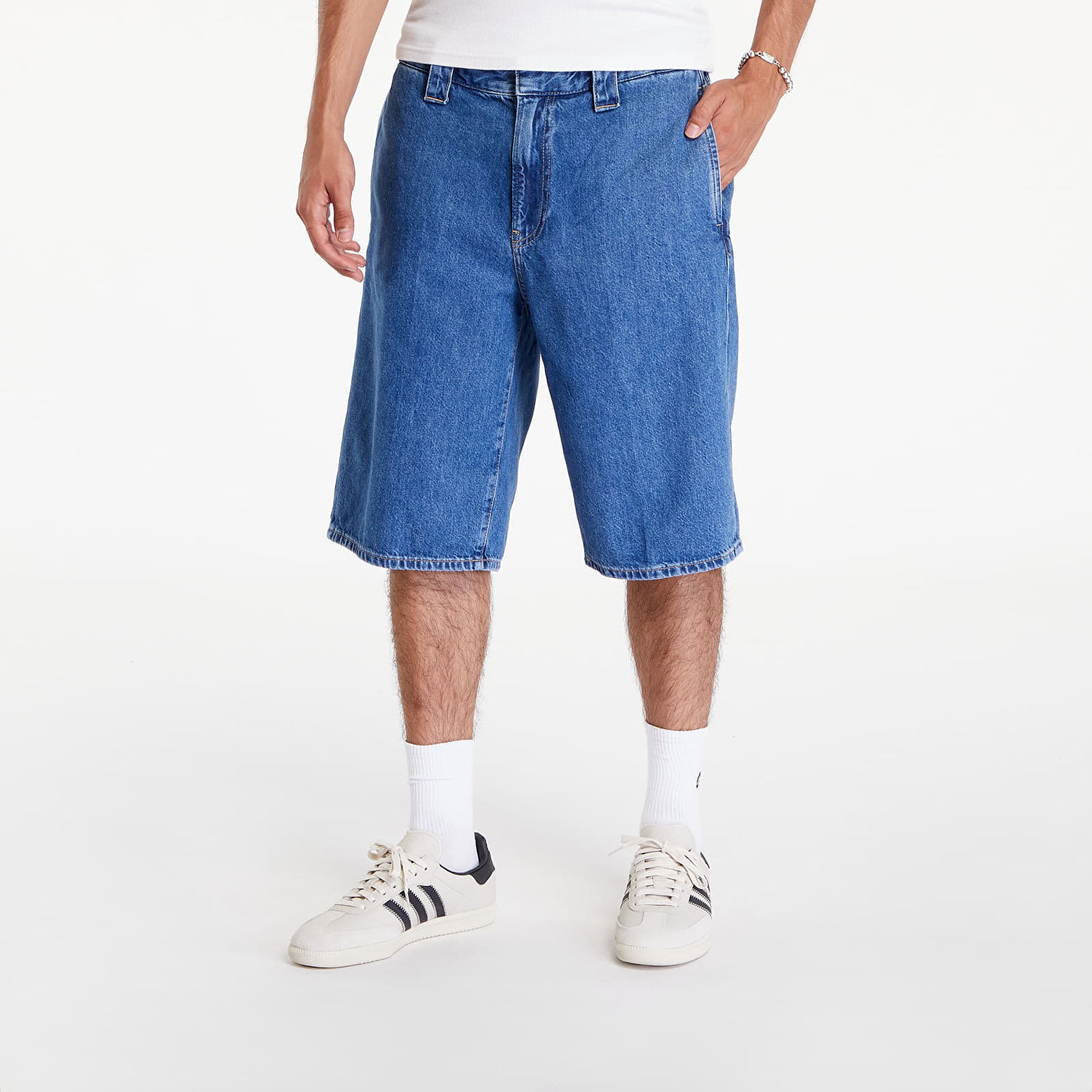 Къси панталони CALVIN KLEIN Trouser Shorts Denim Синьо | J30J325761 1A4, 0