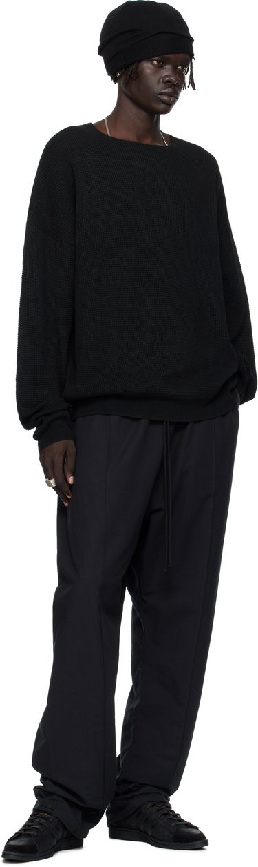 Пуловер Fear of God Fear of God ESSENTIALS Waffle Knit Long Sleeve Crewneck Sweatshirt Черно | 192SP256160F, 3