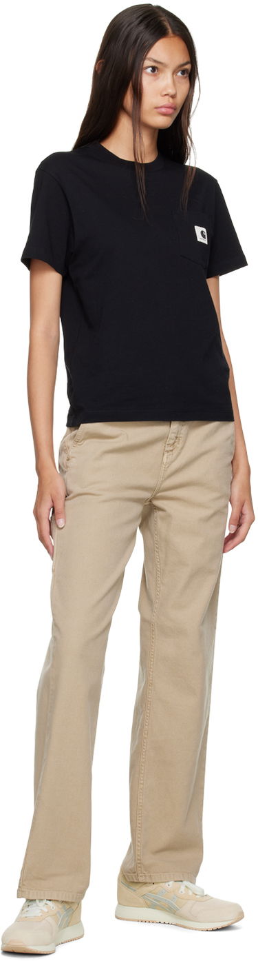 Панталони Carhartt WIP Straight Fit Cotton Canvas Pants Бежово | I030289 07EFH, 3