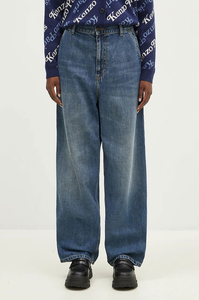 Brandon Single Knee High Waist Wide Leg Jeans