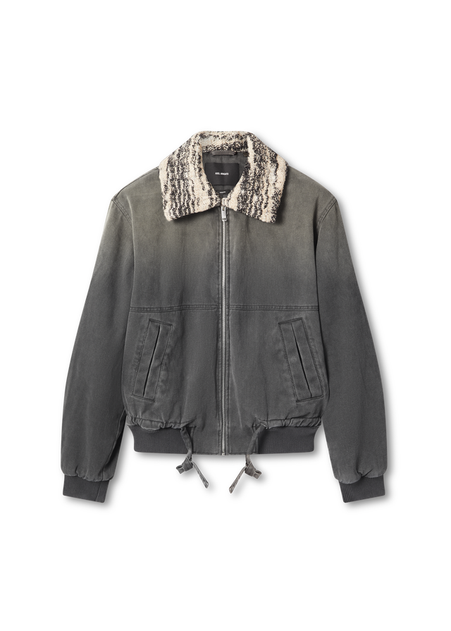 Denim Jacket with Faux Fur Collar