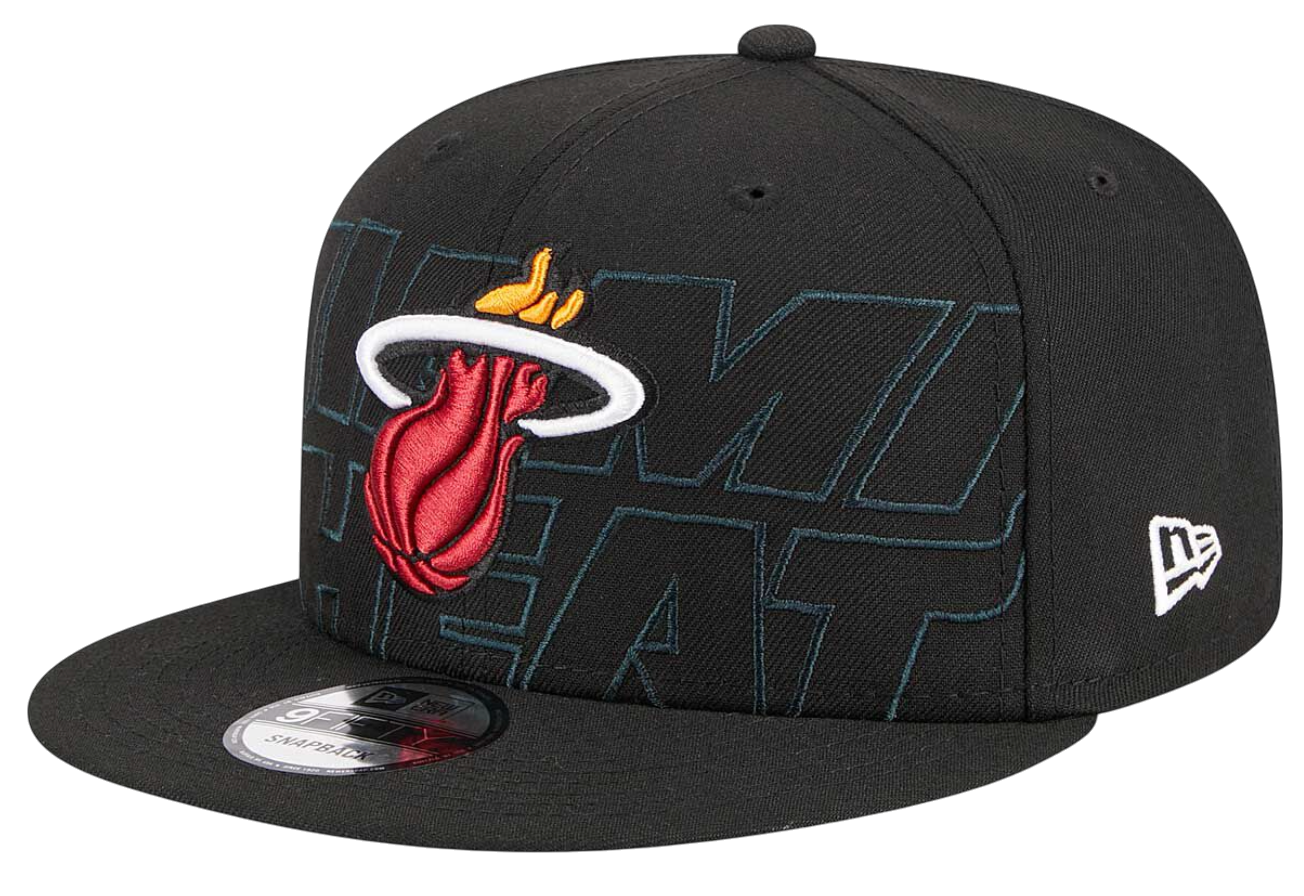 Шапка с козирка New Era Miami Heat 2023 Draft 9Fifty Snapback Cap Черно | 60360920-60360920, 0