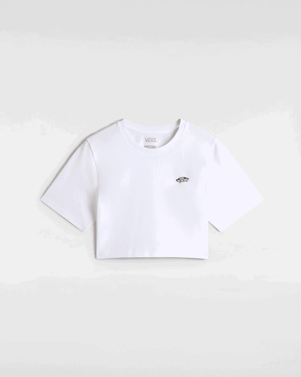 Съкратен топ Vans Style 76 Crop T-Shirt Бяло | VN000P5VWHT, 0
