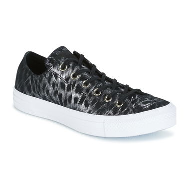 Кецове и обувки Converse CHUCK TAYLOR ALL STAR SHIMMER SUEDE OX BLACK/BLACK/WHITE Черно | 558000C, 0