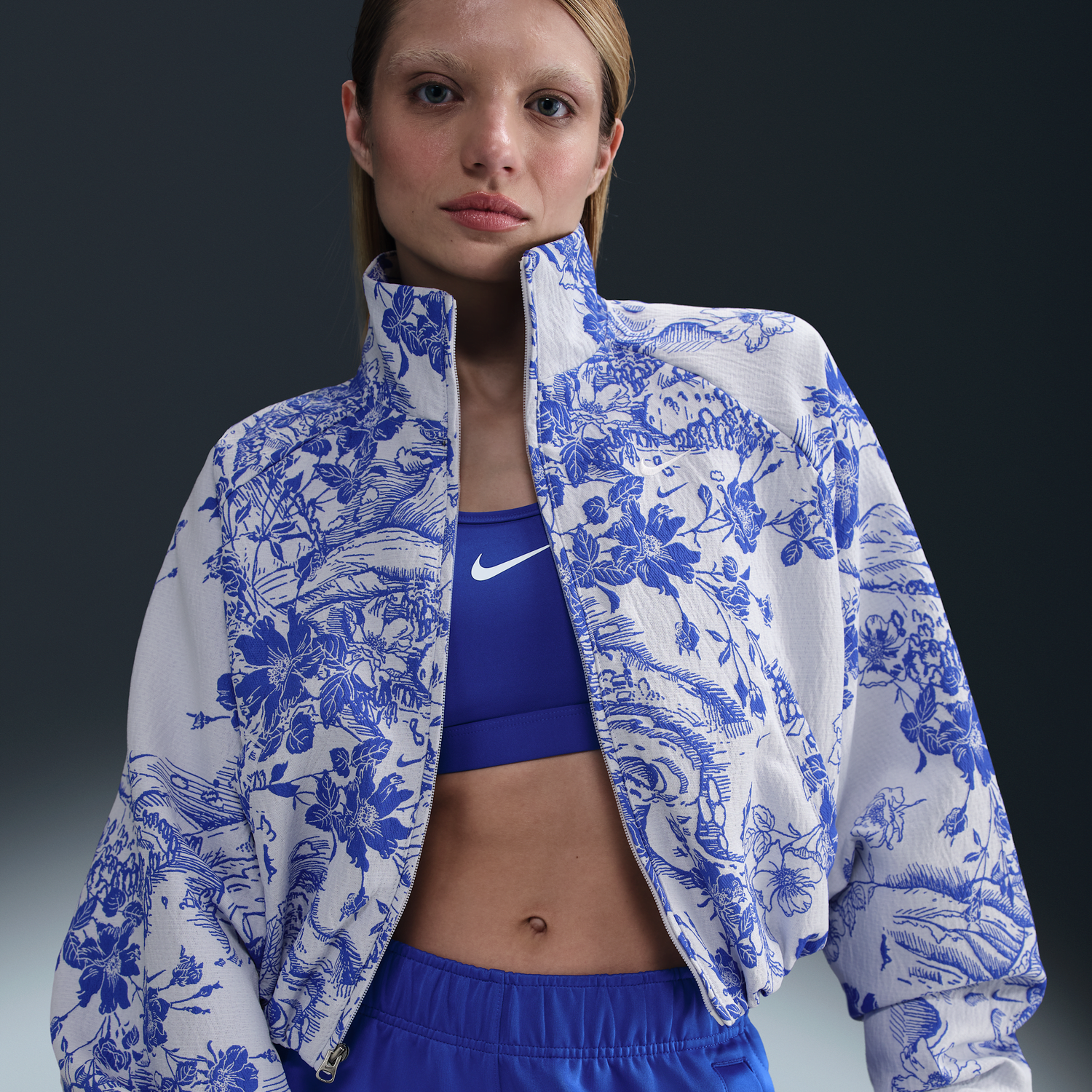 Яке бомбър Nike Loose Fit Jacquard Track Jacket Sportswear Collection Бяло | HF9579-100, 0